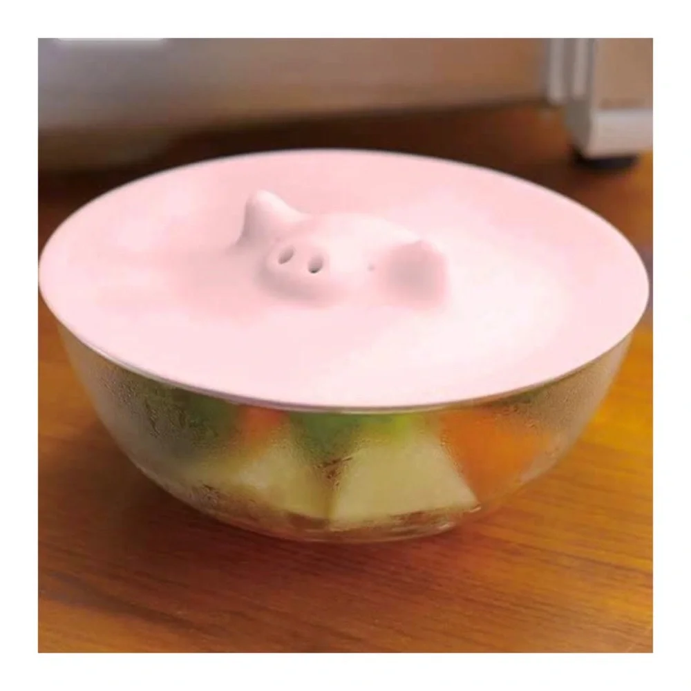 New Marna Piggy Silicon Pot Steamer Lid in Pink